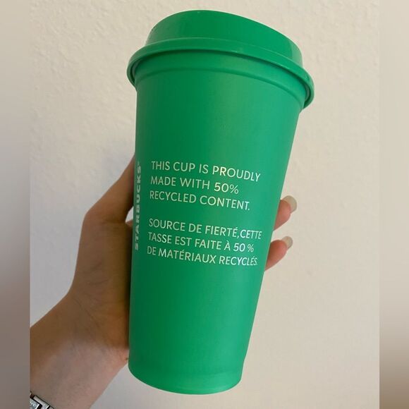 Starbucks Green Reusable Hot Drinking Cup Choose to Reuse Earth Green - Picture 10 of 12